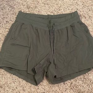 Olive green athletic shorts